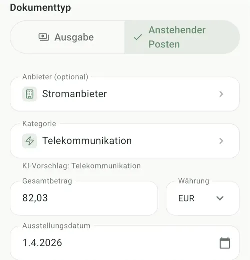 Erkennungsergebnis in der Casska App