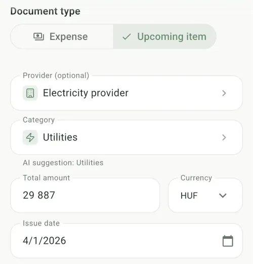 Recognition result in the Casska app