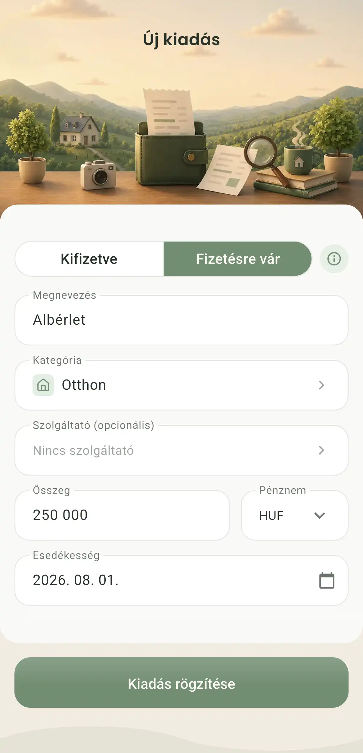 Rögzítsd a kiadást